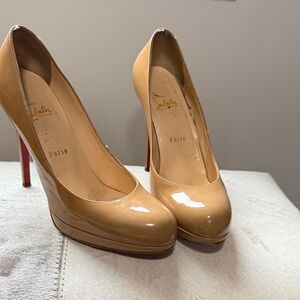 Christian Louboutin Nude Patent Leather Heels
